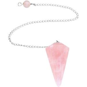 Reiki Infused Rose Quartz Crystal Pendulum